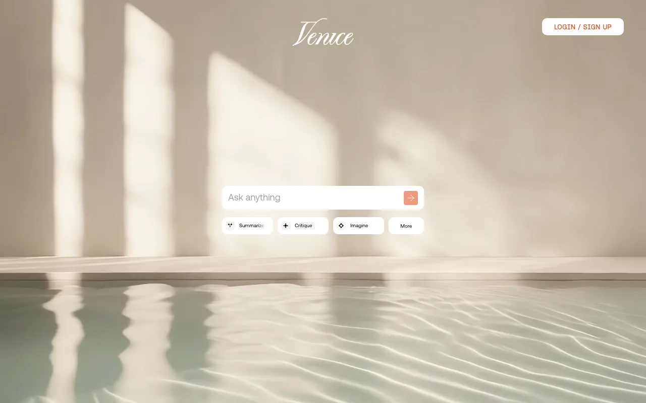 Venice AI — private uncensored AI chatbot alternative to ChatGPT