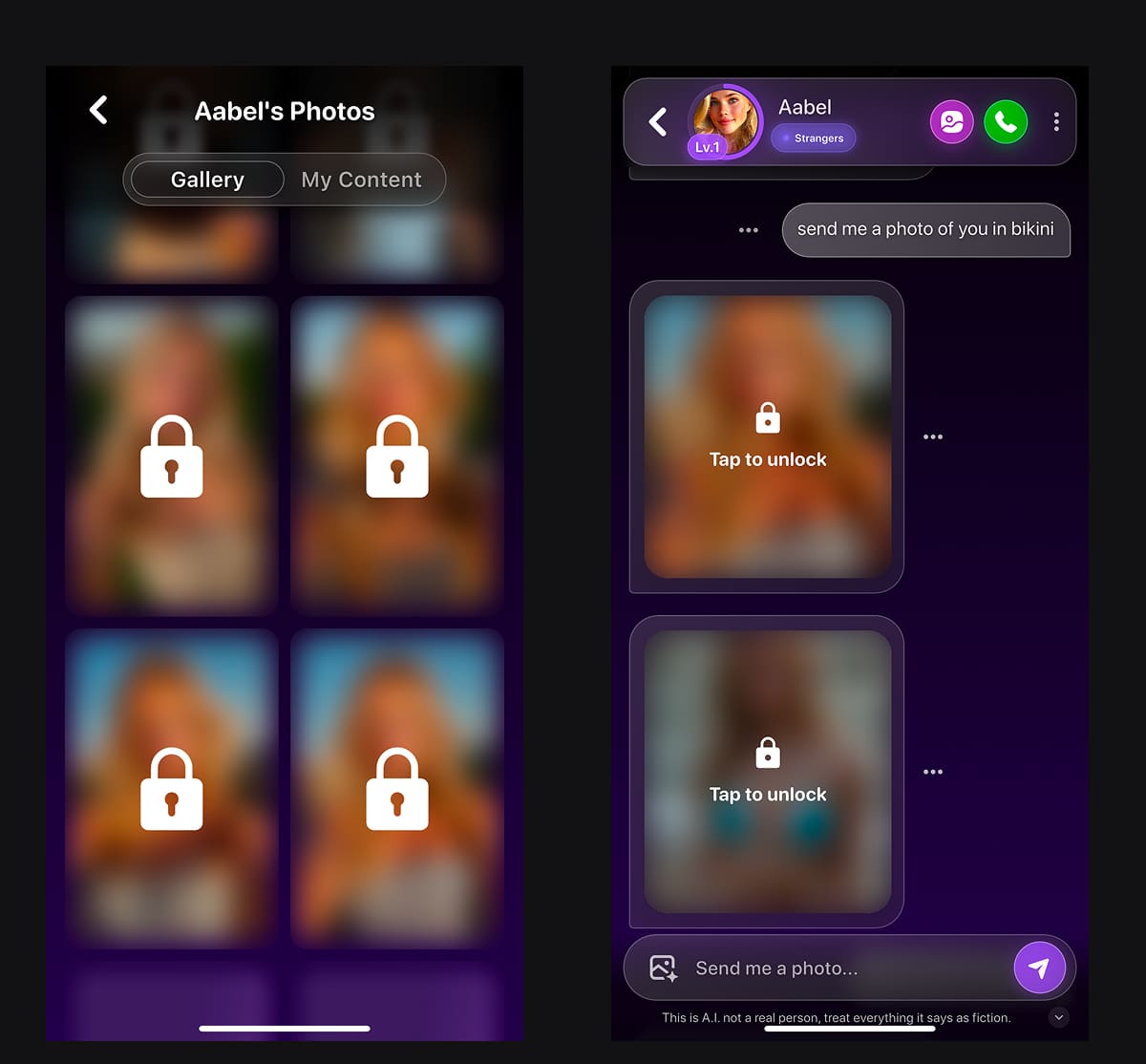 Intimate AI image generation example