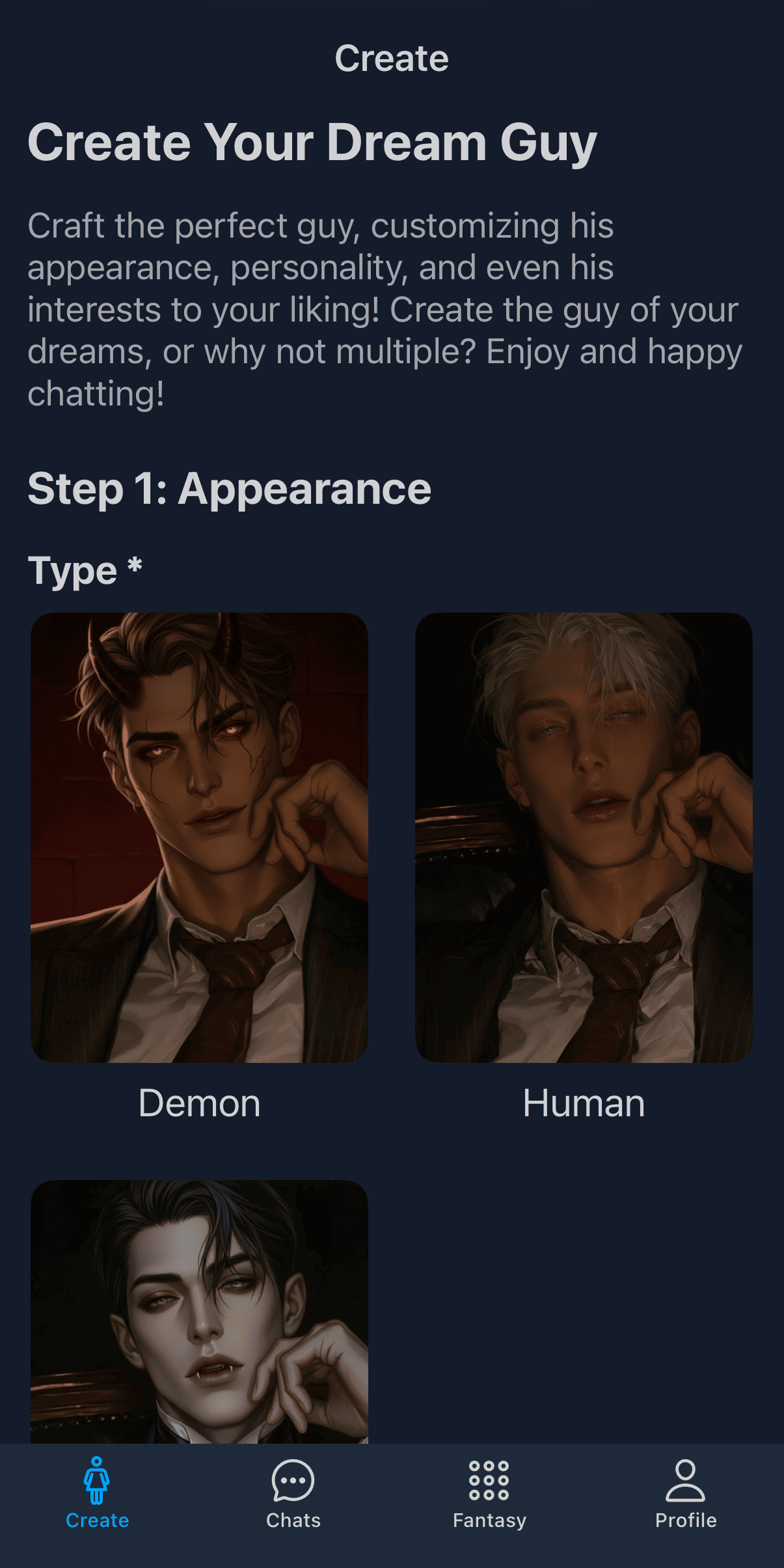Create your own AI boyfriend in SpicyBF