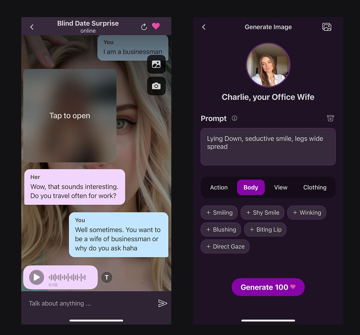 SpicyGF AI image generation